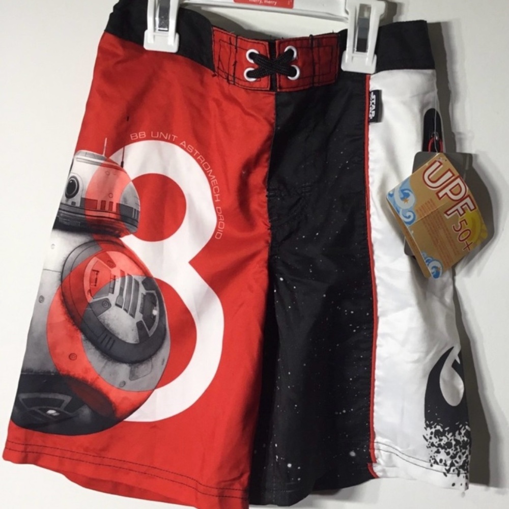 Disney Store Boys Star Wars Swim Trunks & Swim Top SPF NEW NWT
